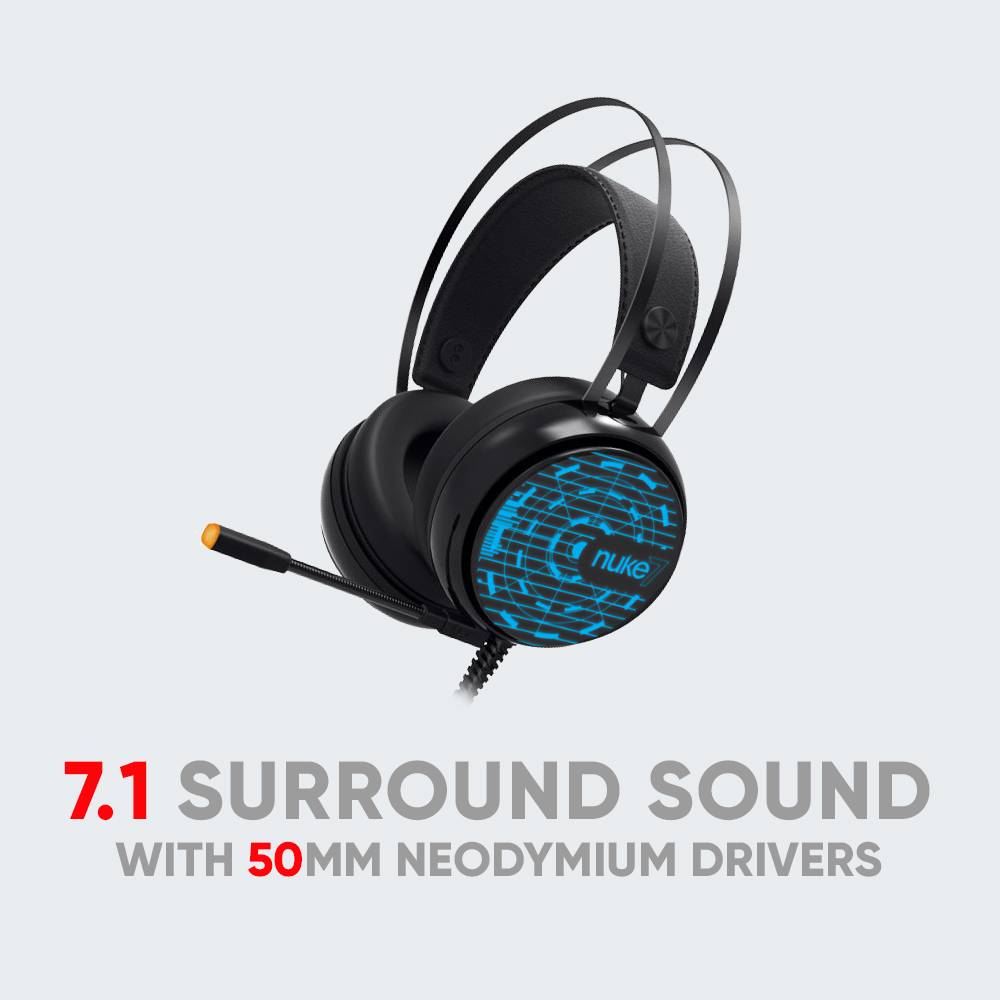 Armaggeddon Nuke 7 Gaming Headphones with Mic (7.1 Surround) 7 Colour
