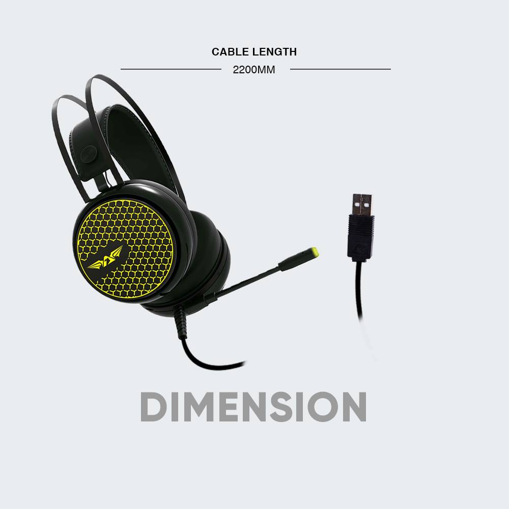 Armaggeddon Nuke 7 Gaming Headphones with Mic (7.1 Surround) 7 Colour