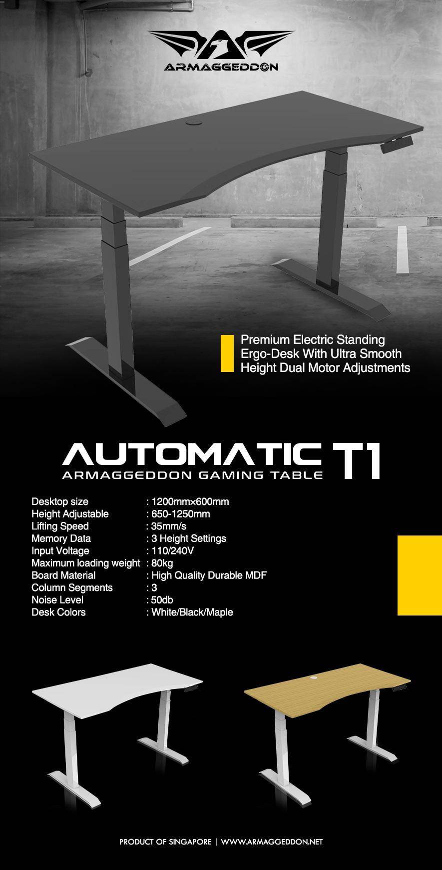 Armaggeddon Automatic T1 Gaming Table Height Adjustable Premium