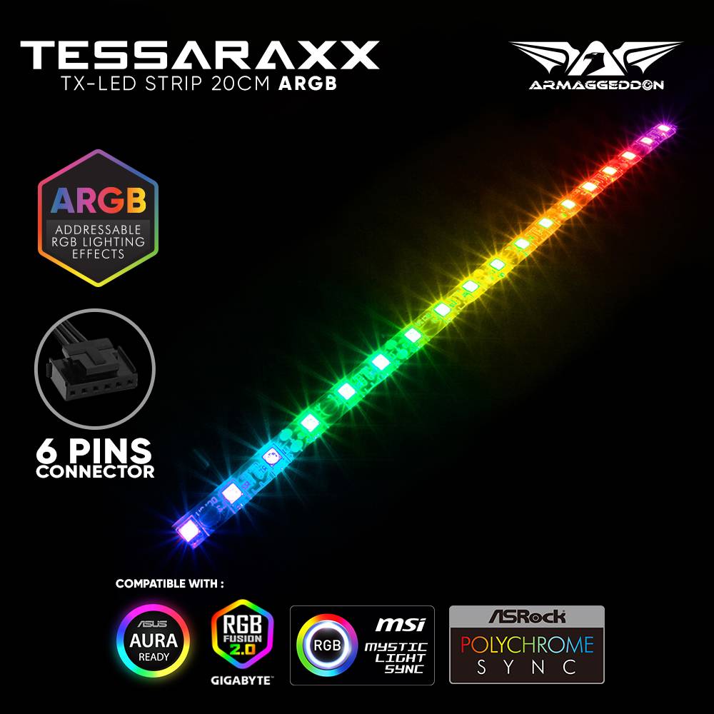 Leia passie Accommodatie TESSARAXX ARGB 20CM LED Strip