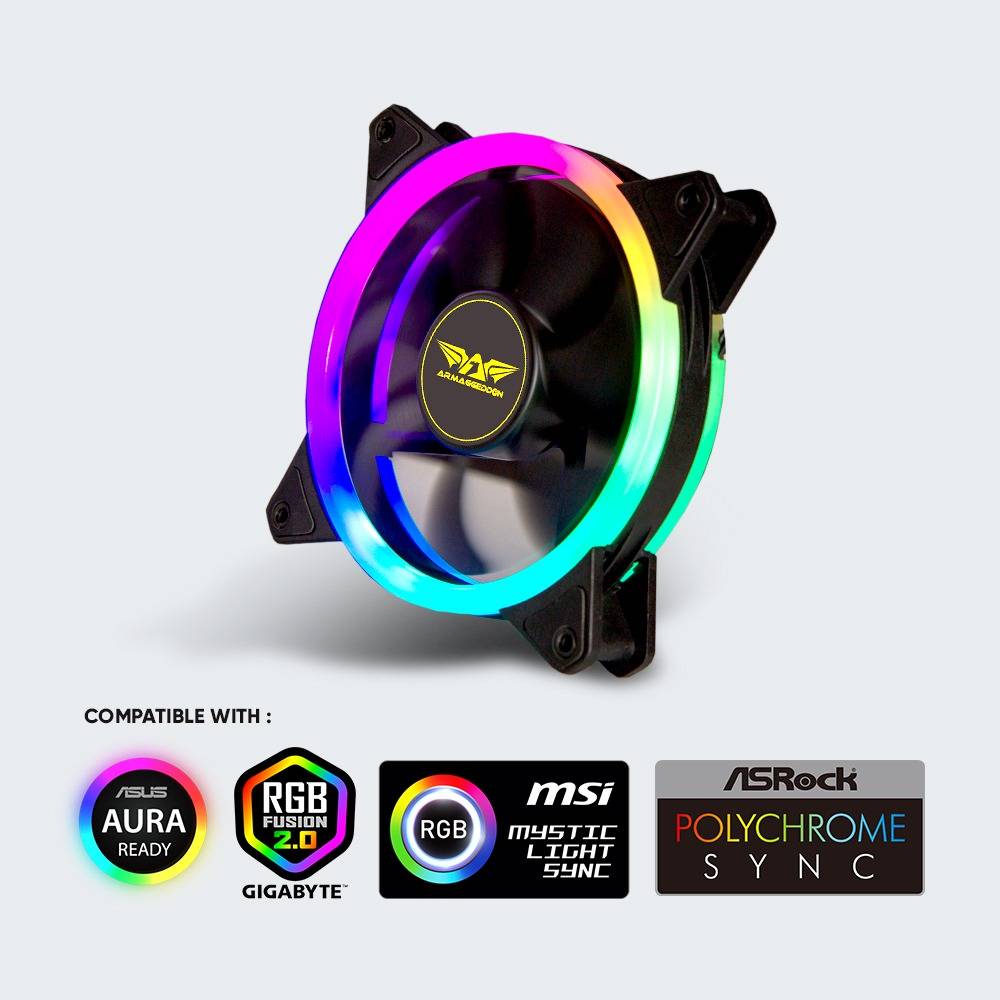Armaggeddon Tessaraxx Dual Loop ARGB Fan (Double Ring)