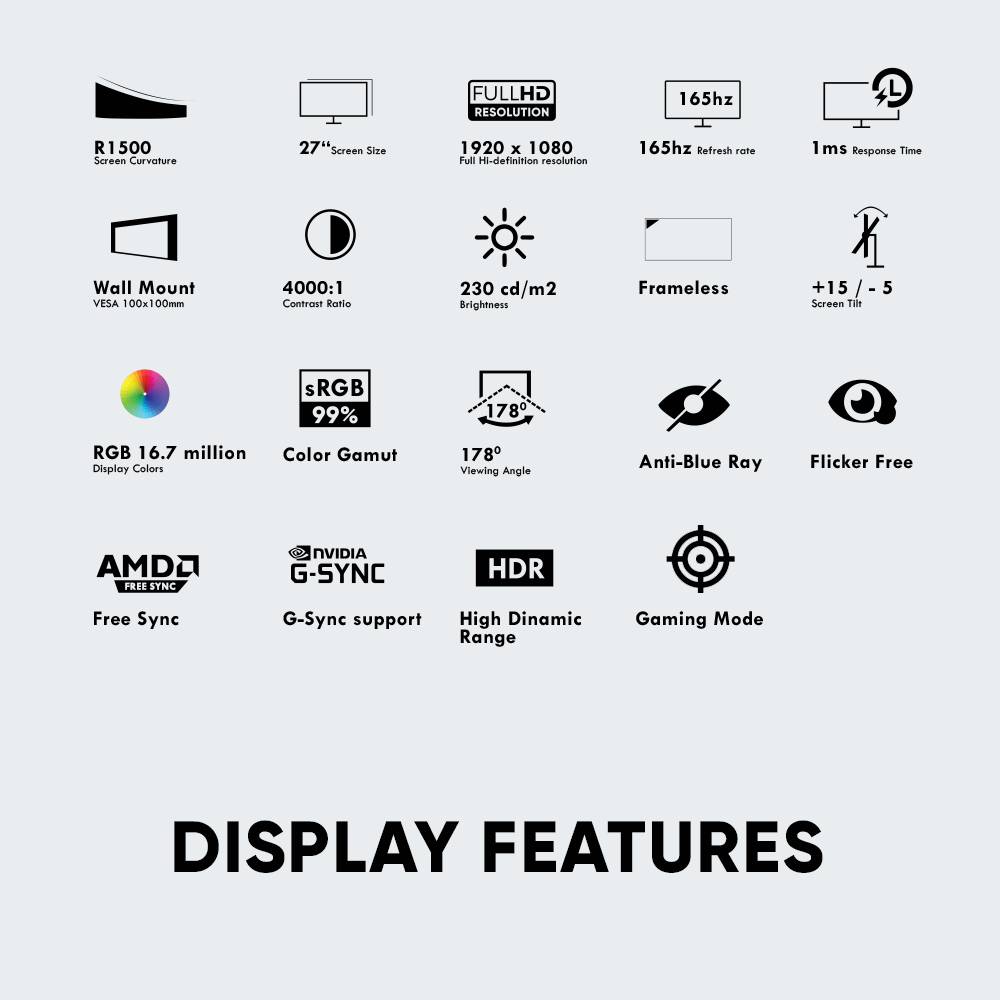 Armaggeddon Pixxel+ Xtreme XSC27HD Super Curve Gaming Monitor