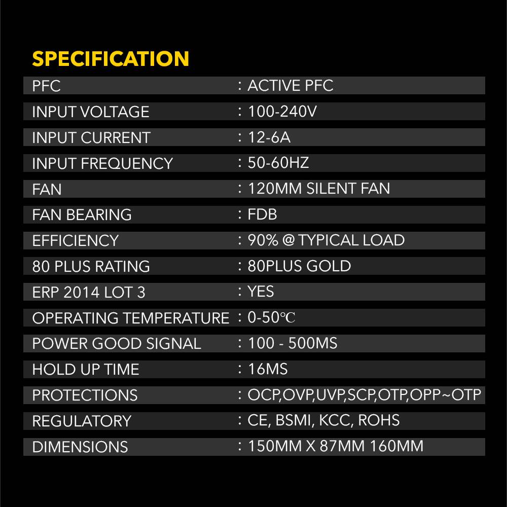 Armaggeddon Voltron Gold 800 Modular Power Supply (80+Rating)